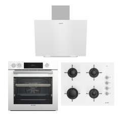 Arçelik AFry + Buhar Destekli Beyaz Cam Set