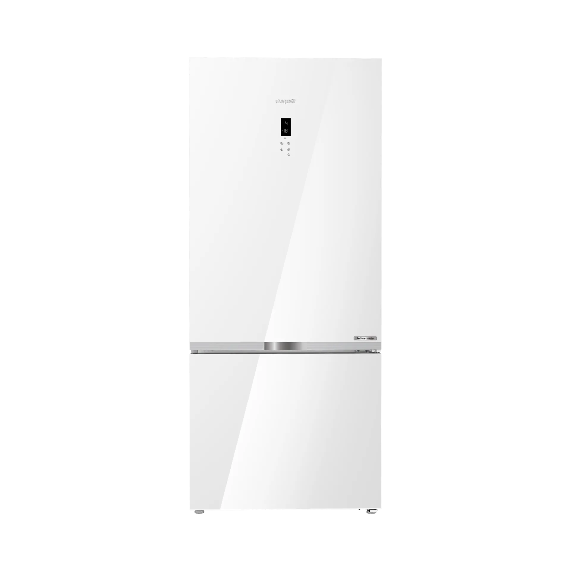 Arçelik 278551 EBC AI Fit Beyaz Cam Yapay Zeka Teknolojili Alttan Donduruculu Buzdolabı