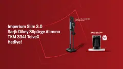 Arçelik Imperium® Slim 3.0 SDI 9524 Şarjlı Dikey Süpürge + TKM 3341 Telve-X Hediye