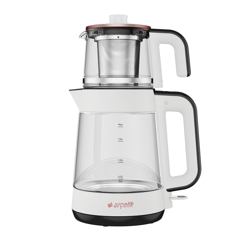 Arçelik CM 6964 Resital Beyaz 1900 W Cam Demlikli Çay Makinesi