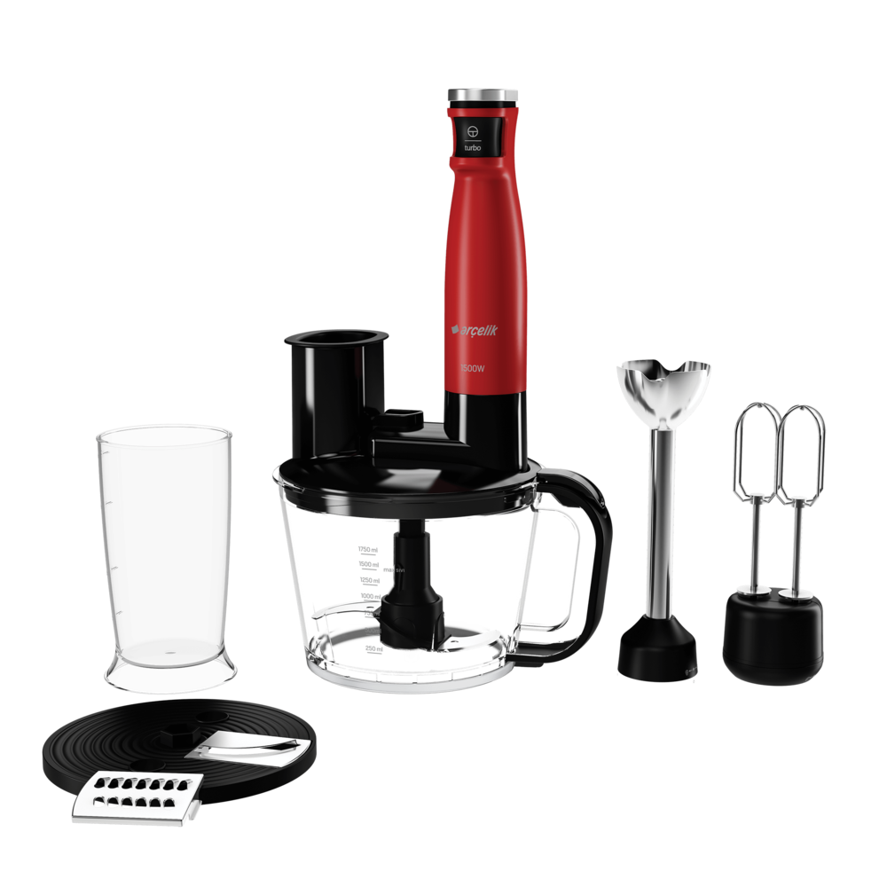 Arçelik RHB 6050 K Resital Kırmızı 1500 W Blender Set